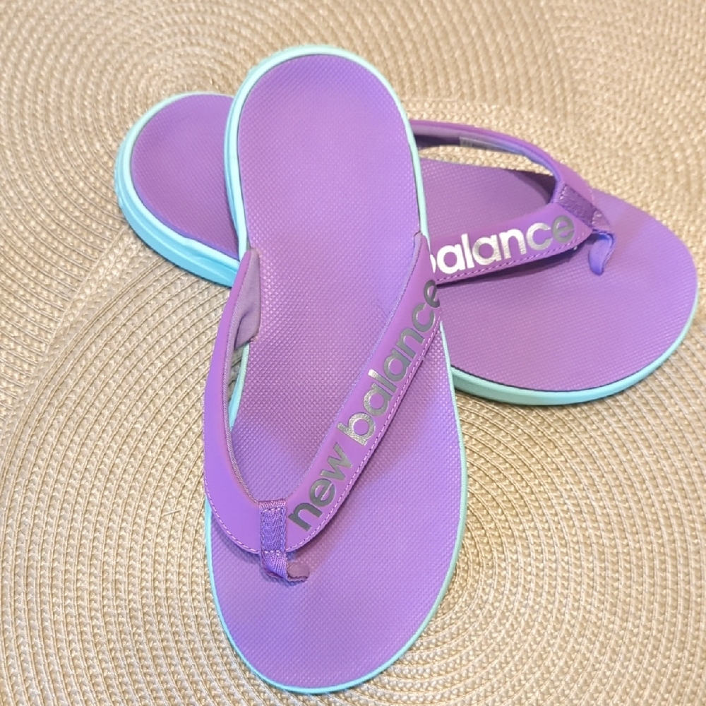 New Balance Purple and Green Sandals with Cushioned Soles